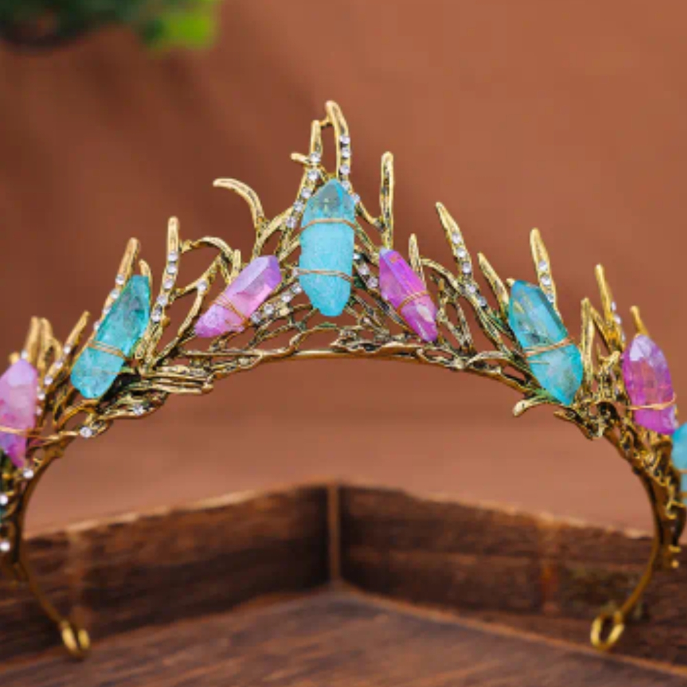 Gold and Blue Ornate Hair Accessory